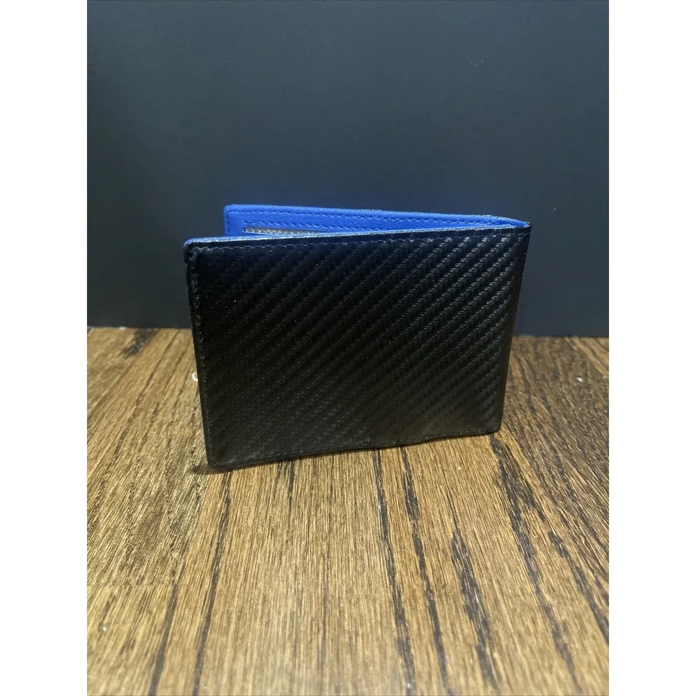 Minimalist Black Carbon Fiber Style Zitahli Men's Stylish Modern Wallet